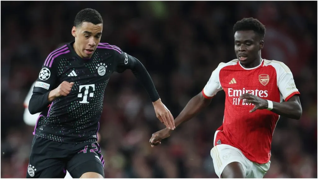 Jamal Musiala of Bayern Munich and Bukayo Saka of Arsenal – IMAGO / Sportsphoto