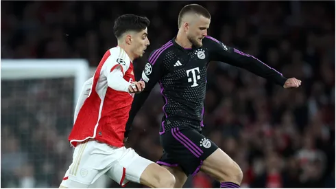 Eric Dier of Bayern Munich and Kai Havertz of Arsenal