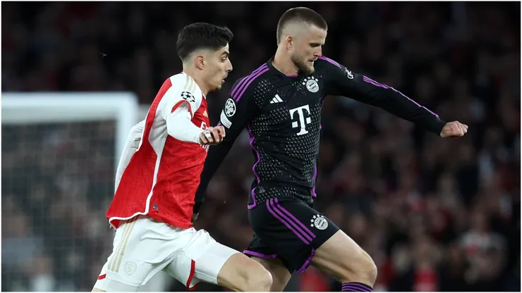 Eric Dier of Bayern Munich and Kai Havertz of Arsenal