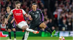 Declan Rice of FC Arsenal London and Leroy Sane of FC Bayern Munich