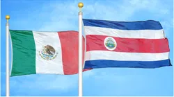 Mexico and Costa Rica flags