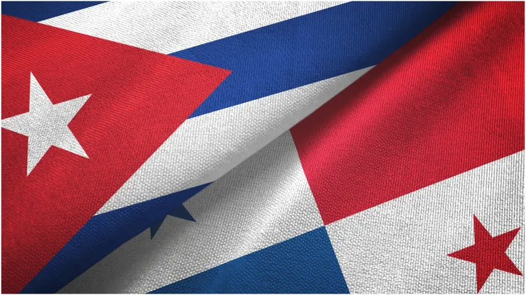 Cuba and Panama two flag