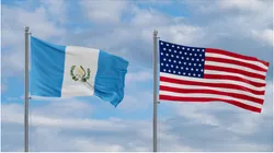 USA and Guatemala flags