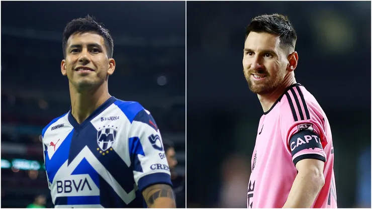 Maximiliano Meza (left) and Lionel Messi.