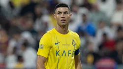Cristiano Ronaldo of Al Nasr looks on during the Saudi Super Cup between Al Hilal and Al Nassr at Mohammed Bin Zayed Stadium on April 08, 2024 in Abu Dhabi, United Arab Emirates.