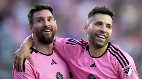 Lionel Messi and Jordi Alba of Inter Miami.