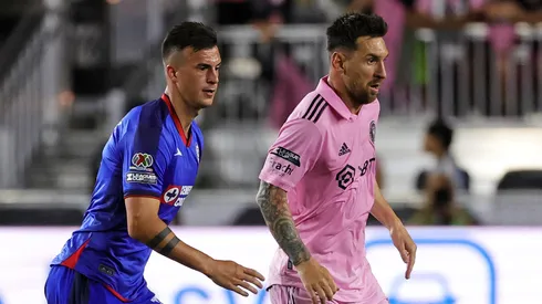 Lionel Messi #10 of Inter Miami CF controls the ball during the second half of the Leagues Cup 2023 match between Cruz Azul and Inter Miami CF at DRV PNK Stadium on July 21, 2023 in Fort Lauderdale, Florida.