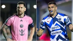 Lionel Messi (left) and German Berterame.