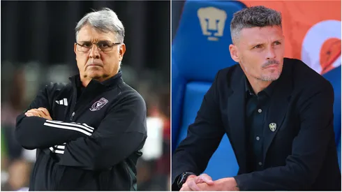 Inter Miami coach Gerardo Martino (left) and Monterrey manager Fernando Ortiz.