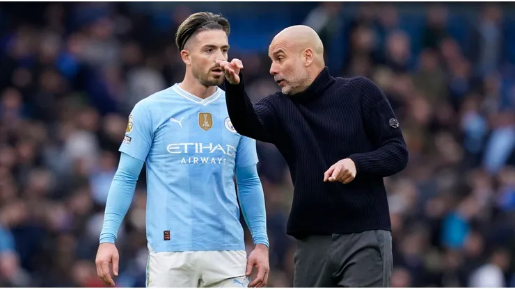 Jack Grealish and Pep Guardiola