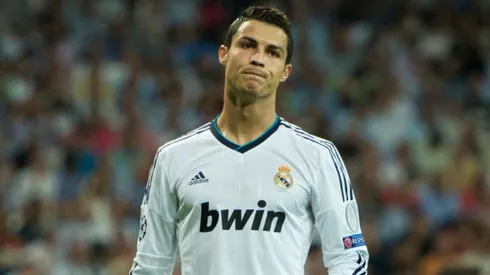 Cristiano Ronaldo of Real Madrid reacts after failing to score during the UEFA Champions League group D match between Real Madrid and Manchester City FC on September 18, 2012.