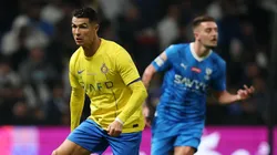 Cristiano Ronaldo of Al-Nassr runs with the ball during the Riyadh Season Cup Final match between Al Hilal and Al-Nassr at Kingdom Arena on February 08, 2024 in Riyadh, Saudi Arabia.