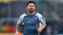 Lionel Messi warming up for Inter Miami before facing Atlanta United