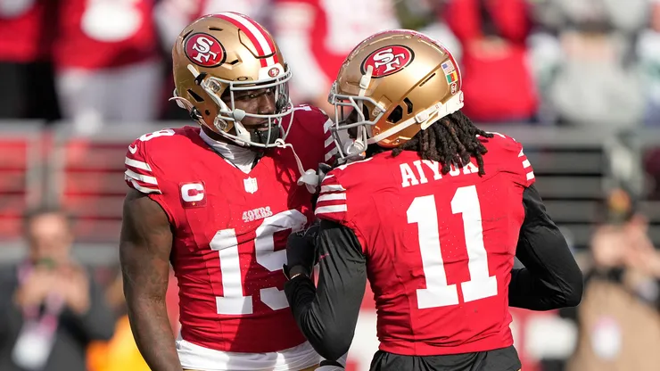 Deebo Samuel with Brandon Aiyuk, wide receivers of the San Francisco 49ers