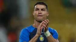 Cristiano Ronaldo of Al Nassr looks on prior the Saudi Pro League match between Al-Nassr and Al-Hilal at Al Awwal Park on May 17, 2024 in Riyadh, Saudi Arabia.