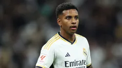 Rodrygo of Real Madrid during the LaLiga match between against Deportivo Alaves on May 14, 2024 in Madrid, Spain.