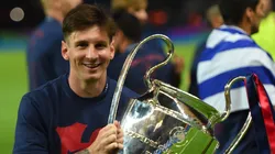 Lionel Messi of Barcelona celebrates with the trophy after the UEFA Champions League Final between Juventus and FC Barcelona at Olympiastadion on June 6, 2015 in Berlin, Germany.