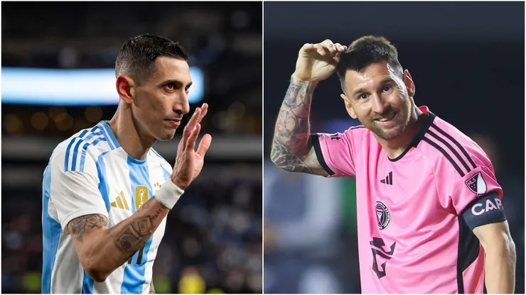 Angel Di Maria (left) and Lionel Messi.