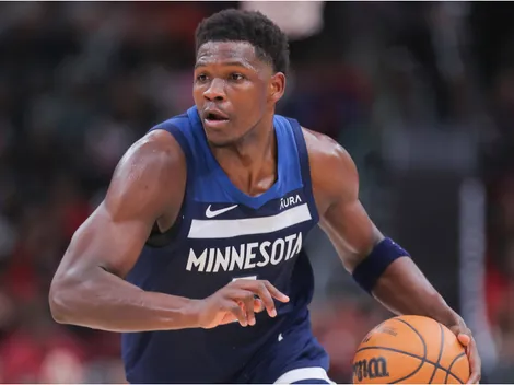 Anthony Edwards reacts to falling to 0-3 vs. Luka Doncic