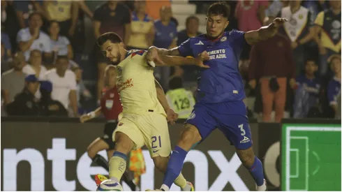 Henry Martin of Club America and Carlos Salcedo of Cruz Azul