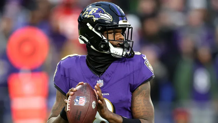 Lamar Jackson playing for the Baltimore Ravens (NFL 2023)