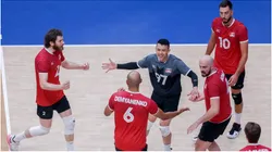 Players of Canada celebrate scoring