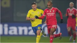 Joao Mario of SL Benfica and Bogdan Milovanov of FC Arouca