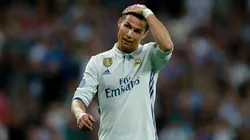 Cristiano Ronaldo of Real Madrid CF gestures during the UEFA Champions League Quarter Final second leg match between Real Madrid CF and FC Bayern Muenchen at Estadio Santiago Bernabeu on April 18, 2017 in Madrid, Spain.