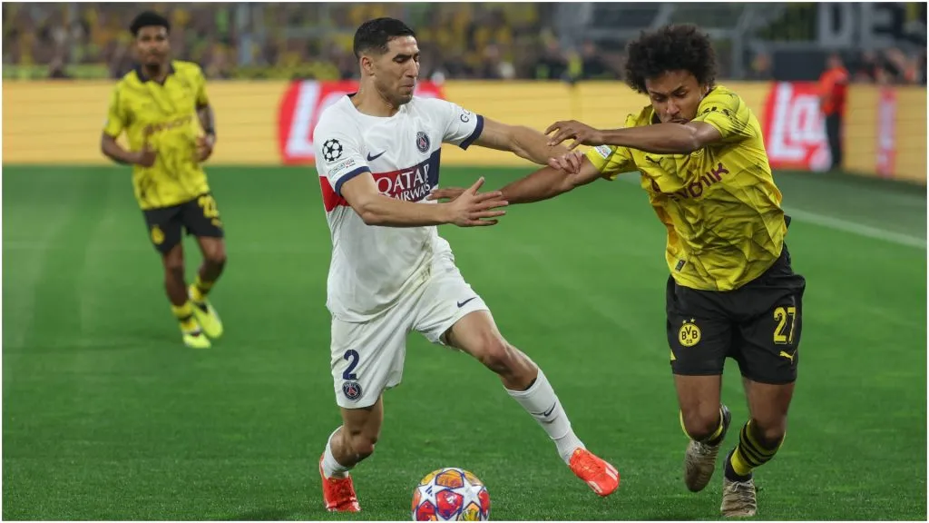 Karim Adeyemi of Borussia Dortmund and Achraf Hakimi of Paris Saint Germain – IMAGO / osnapix