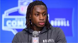 Xavier Worthy talking ahead of the NFL Draft