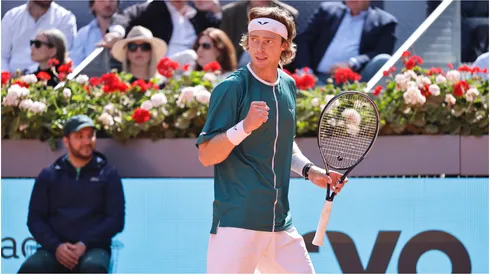 Andrey Rublev celebrate after point