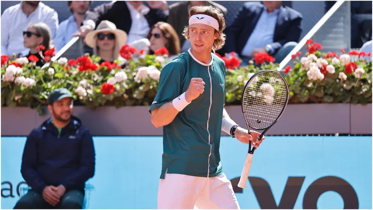 Andrey Rublev celebrate after point