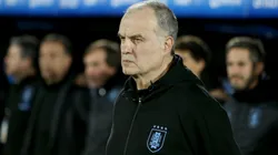Marcelo Bielsa, head coach of Uruguay, looks on prior to a FIFA World Cup 2026 Qualifier match between Uruguay and Chile