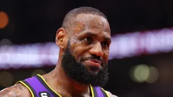 LeBron James of the Los Angeles Lakers will play with his son Bronny James