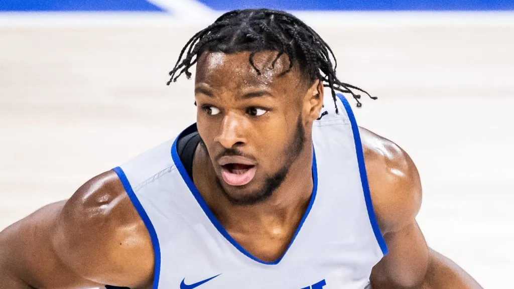 Bronny James during the 2024 NBA Draft Combine on May 14, 2024 in Chicago.