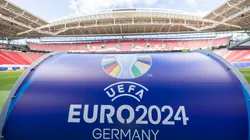 EURO 2024 logo is seen ahead of the UEFA EURO 2024 Germany at Leipzig Stadium on June 11, 2024 in Leipzig, Germany.