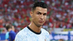 Cristiano Ronaldo of Portugal looks on as he walks out of the tunnel prior to the UEFA EURO 2024 group stage match between Georgia and Portugal at Arena AufSchalke on June 26, 2024 in Gelsenkirchen, Germany.