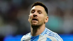 Lionel Messi of Argentina in action during the CONMEBOL Copa America group A match between Argentina and Canada at Mercedes-Benz Stadium on June 20, 2024 in Atlanta, Georgia.