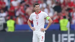 Robert Lewandowski of Poland looks dejected after the team's defeat in the UEFA EURO 2024 group stage match between Poland and Austria at Olympiastadion on June 21, 2024 in Berlin, Germany.