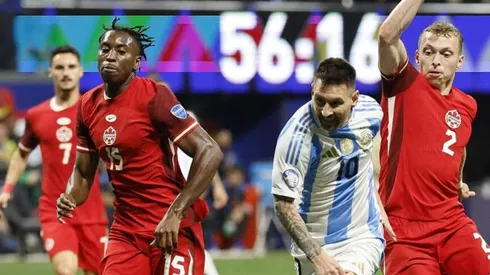 Moisë Bombito with Lionel Messi