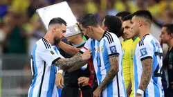 Angel Di Maria substituting Lionel Messi for Argentina