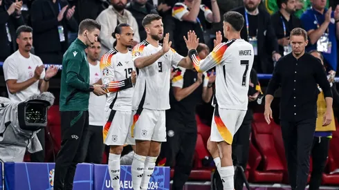 Jamal Musiala (Germany), Niclas Füllkrug (Germany) und Kai Havertz (Germany) auswechslung (Foto H. Langer)