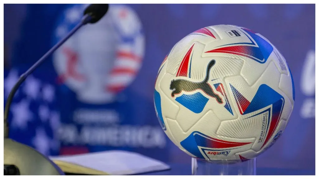 This is the new PUMA Cumbre ball for the Copa America 2024. Photo by Copa America official website