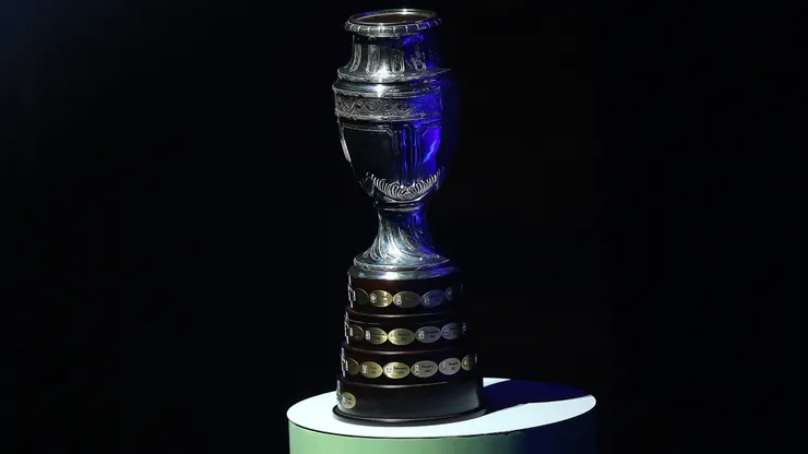 Copa America Trophy is displayed during the Copa America 2019 Official Draw