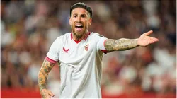 Sergio Ramos in a game with Sevilla FC