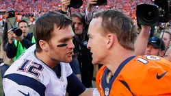 Tom Brady greeting Peyton Manning after a Broncos vs. Patriots game (NFL 2014)