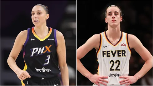 Diana Taurasi (left) and Caitlin Clark.