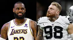 LeBron James (left, Lakers) and Maxx Crosby (right, Raiders)