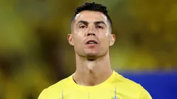 Cristiano Ronaldo of Al Nassr looks on during the AFC Champions League Round of 16 1st Leg match between Al Fayha and Al Nassr at Prince Faisal Bin Fahd Stadium on February 14, 2024 in Riyadh, Saudi Arabia.