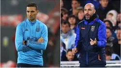 Argentina manager Lionel Scaloni (left) and Ecuador coach Felix Sanchez Bas.